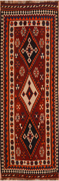 Kilim Red Runner Flat Woven 5'3" X 9'6"  Area Rug 100-109265