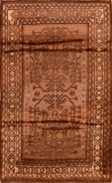 Baluch Brown Hand Knotted 3'11" X 6'9"  Area Rug 100-110099