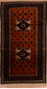 Baluch Orange Hand Knotted 36 X 66  Area Rug 100-110121 Thumb 0