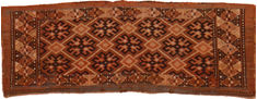 Afghan Khan Mohammadi Brown Runner 6 ft and Smaller Wool Carpet 110942