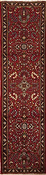 Hamedan Red Runner Hand Knotted 2'9" X 9'8"  Area Rug 251-12695