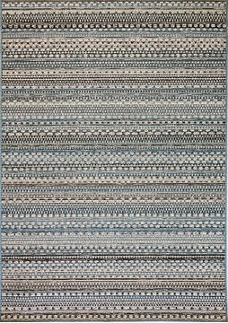 Dynamic BRIGHTON Blue Rectangle 4x6 ft  Carpet 120355