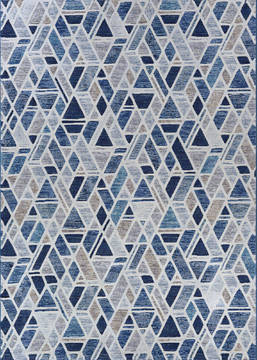 Couristan EASTON Blue Rectangle 8x11 ft Polypropylene Carpet 126513