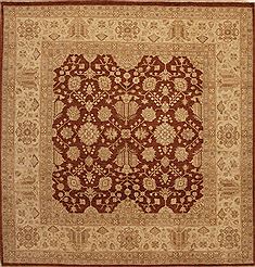 Agra Beige Square Hand Knotted 10'0" X 10'2"  Area Rug 251-13294