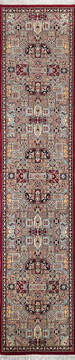 Pak-Persian Red Runner Hand Knotted 2'6" X 11'7"  Area Rug 700-137091