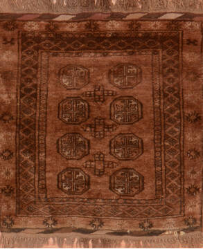 Baluch Red Hand Knotted 2'4" X 2'6"  Area Rug 100-137388
