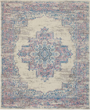 Nourison Grafix Beige Rectangle 7x10 ft Polypropylene Carpet 141235