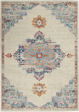 Nourison Passion Grey Rectangle 5x7 ft Polypropylene Carpet 142094