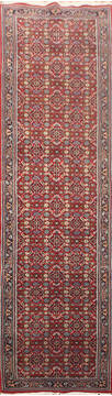 Kashan Red Runner Hand Knotted 2'6" X 11'0"  Area Rug 902-145198