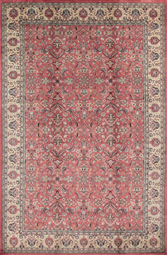 Pak-Persian Red Hand Knotted 6'6" X 10'0"  Area Rug 700-146909
