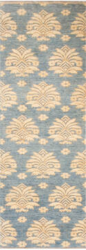 Chobi Grey Runner Hand Knotted 2'3" X 6'6"  Area Rug 700-147099