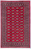 Bokhara Red Hand Knotted 53 X 82  Area Rug 700-148104 Thumb 0