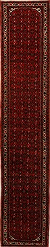 Hossein Abad Red Runner Hand Knotted 2'7" X 13'2"  Area Rug 250-15965