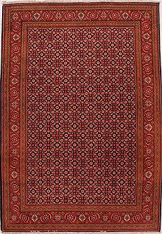 Persian Tabriz Blue Rectangle 7x10 ft Wool Carpet 16424