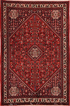 Persian Abadeh Red Rectangle 3x5 ft Wool Carpet 16447