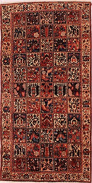 Persian Bakhtiar Red Runner 10 to 12 ft Wool Carpet 16493