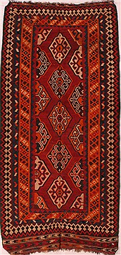 Turco-Persian Red Runner Hand Knotted 4'6" X 9'3"  Area Rug 400-16516