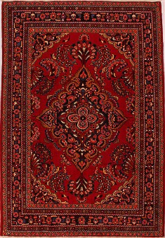 Lilihan Red Hand Knotted 7'11" X 11'5"  Area Rug 400-16547