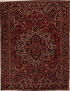 Persian Bakhtiar Red Rectangle 9x12 ft Wool Carpet 16776