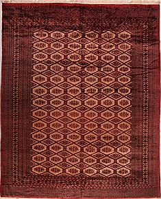 Persian Bokhara Green Rectangle 9x12 ft Wool Carpet 16792
