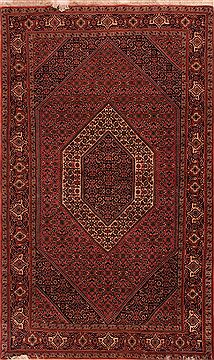 Persian Bidjar Red Rectangle 5x8 ft Wool Carpet 16903