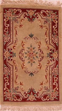 Mood White Hand Knotted 3'6" X 5'7"  Area Rug 400-16984