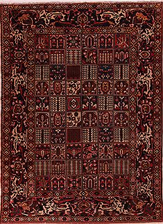 Persian Bakhtiar Red Rectangle 10x14 ft Wool Carpet 17160