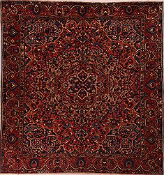 Persian Bakhtiar Purple Square 9 ft and Larger Wool Carpet 17182
