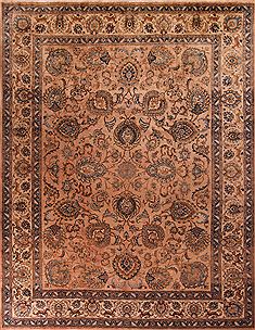 Persian Tabriz Purple Rectangle 12x15 ft Wool Carpet 17220