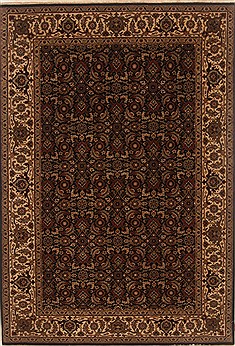 Herati Black Hand Knotted 4'1" X 6'2"  Area Rug 250-19904