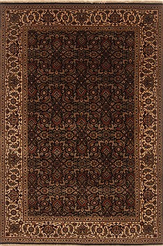 Herati Black Hand Knotted 4'1" X 6'1"  Area Rug 250-19920