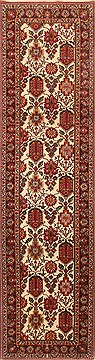 Persian Bakhtiar Beige Runner 10 to 12 ft Wool Carpet 22462