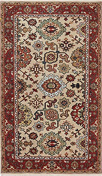 Indian Serapi Beige Rectangle 3x5 ft Wool Carpet 25268