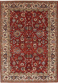 Indian Serapi Beige Rectangle 5x7 ft Wool Carpet 25491
