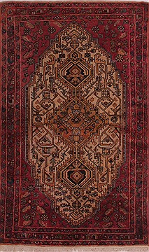 Persian Malayer Beige Rectangle 5x7 ft Wool Carpet 28050