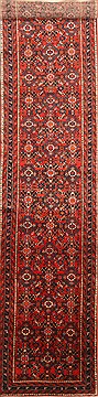 Hossein Abad Blue Runner Hand Knotted 2'9" X 17'3"  Area Rug 250-29619