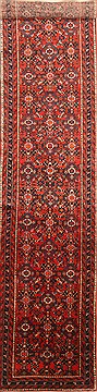 Hossein Abad Blue Runner Hand Knotted 2'9" X 17'3"  Area Rug 250-29627