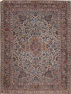 Persian Kashan Green Rectangle 10x13 ft Wool Carpet 30270