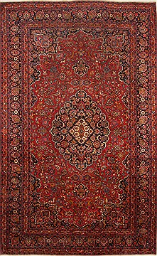 Mashad Red Hand Knotted 10'1" X 16'3"  Area Rug 250-30426