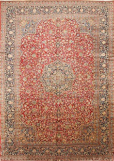Mahal Blue Hand Knotted 11'9" X 16'6"  Area Rug 250-30480