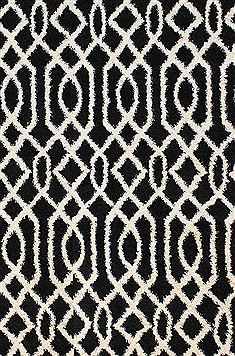 Dynamic PASSION Black Rectangle 7x10 ft polypropylene Carpet 71193