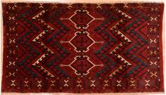 Baluch Red Hand Knotted 3'5" X 5'7"  Area Rug 100-76433