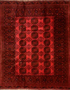 Khan Mohammadi Red Hand Knotted 8'7" X 10'8"  Area Rug 100-89778