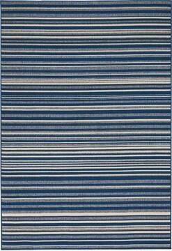 Nourison Lido Blue Rectangle 5x7 ft Polypropylene Carpet 141542