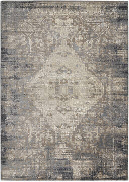 Nourison Moroccan Celebration Grey Rectangle 5x7 ft Polyester Carpet 141780