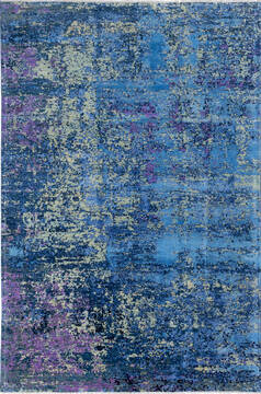 Modern Blue Hand Knotted 6'0" X 9'0"  Area Rug 700-145120