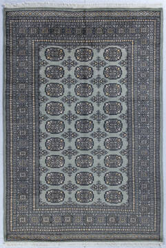 Bokhara Green Hand Knotted 4'8" X 6'10"  Area Rug 700-148118