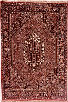 Persian Bidjar Purple Rectangle 5x7 ft Wool Carpet 16393