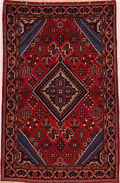 Joshaghan Red Hand Knotted 3'0" X 5'7"  Area Rug 400-16456