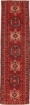 Gharajeh Red Runner Hand Knotted 2'3" X 10'3"  Area Rug 400-16491